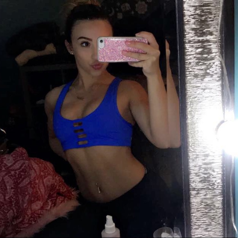 Pink VS sports bra